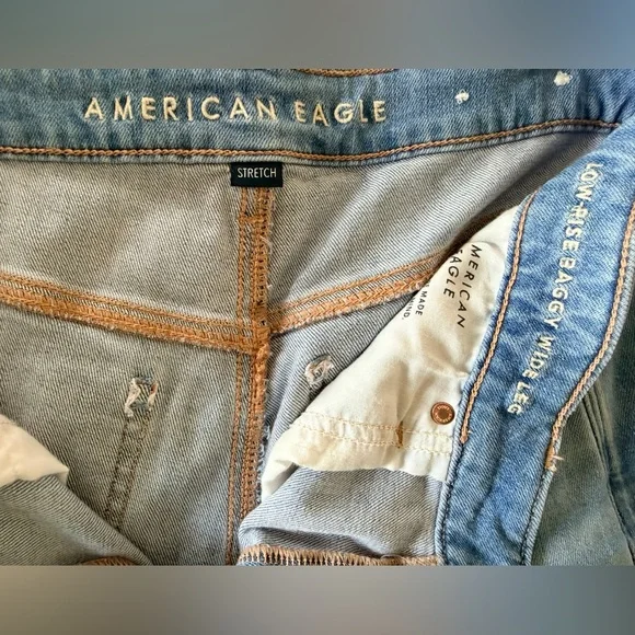 American Eagle low-rise baggy wide leg jeans - Picture 3 of 4